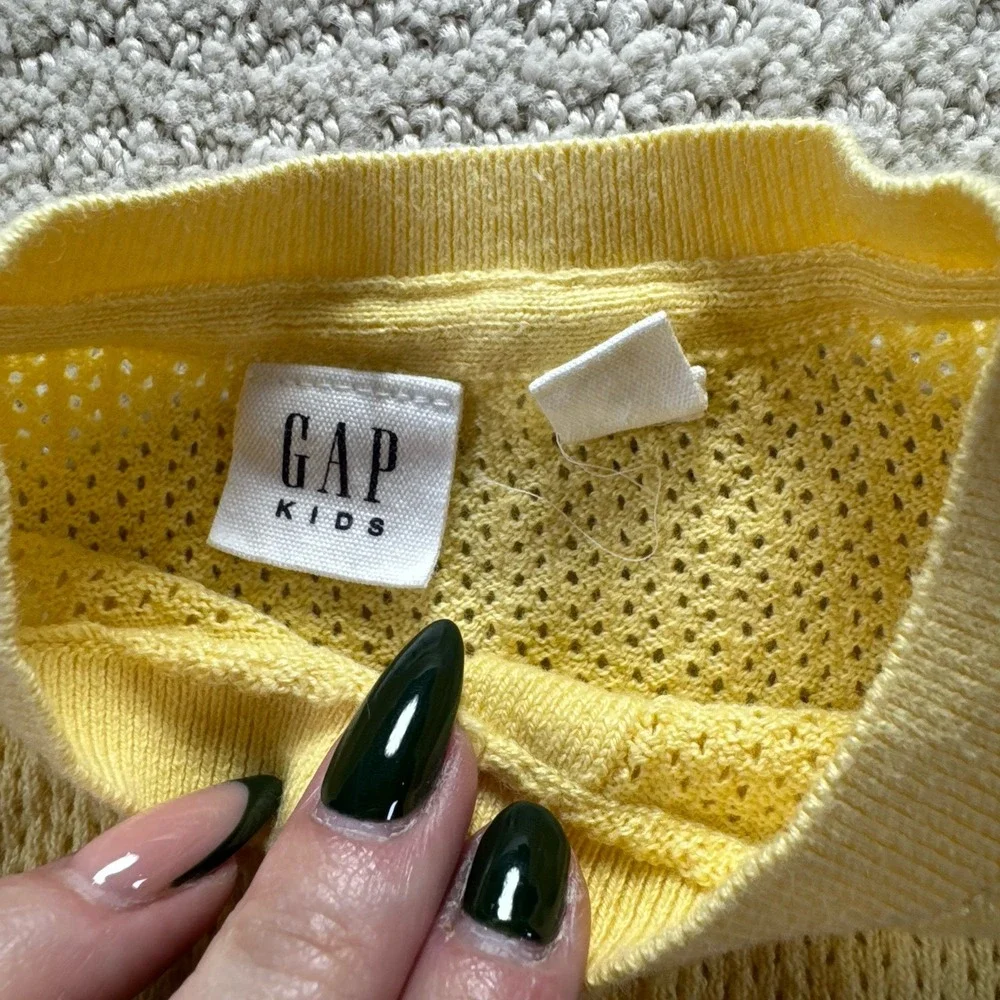 Gap Kids Girls Yellow Knit Cardigan Size XS 4-5‎